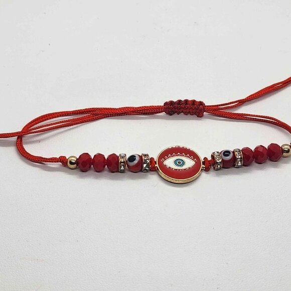 Brand New Red Evil Eye Adjustable Bracelet - Picture 4 of 4